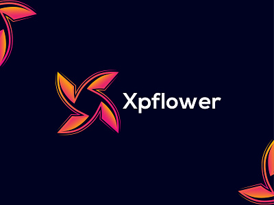 X letter logo+ Flower logo (Xpflower)