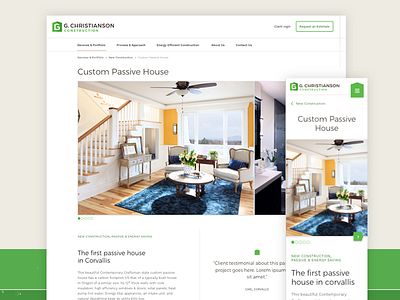 Construction Website build building construction contractor mobile portfolio ui website