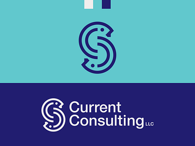 Current Consulting clean consulting fish icon logo modern zebrafish