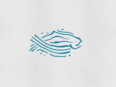 Flowing Fish fish icon liquid logo ocean river salmon sea water waves