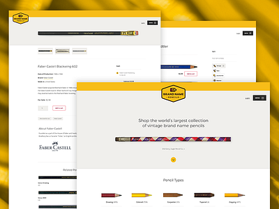 Brand Name Pencils Desktop design desktop pencil pencils ui uidesign web website