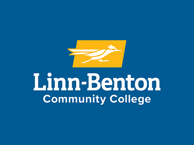 Linn-Benton Community College Logo bird college community college logo logo design logo icon roadrunner