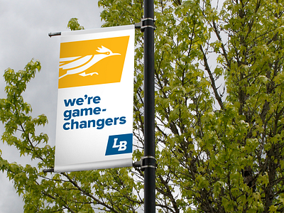 Linn-Benton Community College Pole Banners banners college pole banners roadrunner signage signage design