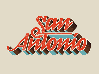 San Antonio 3d san antonio shadow type typography