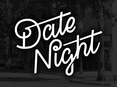 Date Night date hippodrome lettering ligatures night script type typography