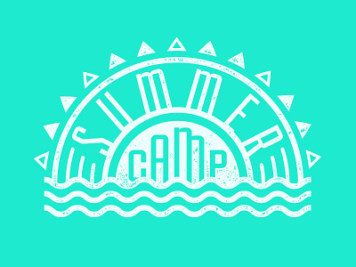 Summer Camp camp flat illustration summer typography vector