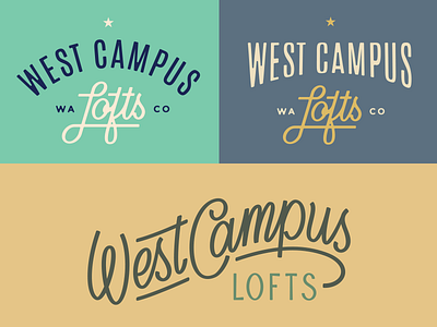 WCL logo directions badge lettering logo script type typography