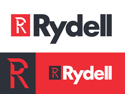 Rydell logo r red rydell type