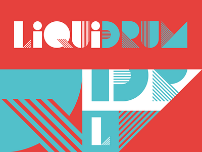 Liquidrum geometry lettering liquidrum mid century stripes type typography