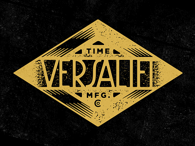 Versalift badge co diamond industrial logo mfg time type typography versalift