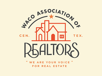 Waco Association of Realtors house illustration lettering realtors tex texas type typography waco