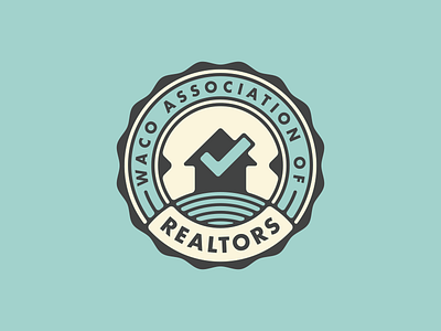 Waco Association of Realtors 2 badge house illustration logo realtors seal tex texas waco