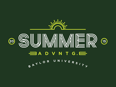 Summer Advantage 2015 advantage advntg badge baylor lettering logo summer type typography