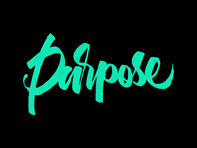 Purpose brush lettering logo purpose script type typography