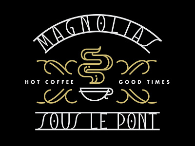 Magnolias Coffee coffee illustration lettering typography