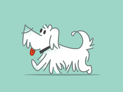 hot2trot cartoon dog illustration puppy walking