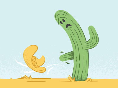 Know the feel, bro cactus drawing illustration saguaro sombrero