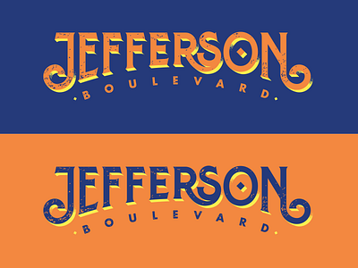 Jefferson Boulevard boulevard dimensional shadow jefferson lettering logo shadow typography