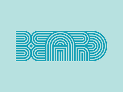 Beard beard lettering stripes typography