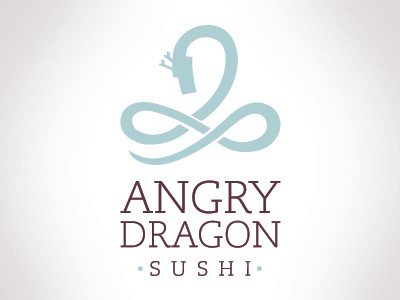 Angry Dragon logo mark vector