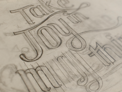 Take Joy custom hand drawn type typography