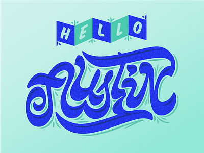 Hello Austin austin hand lettering hello lettering ligatures script typography