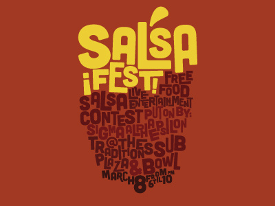 Salsa Fest illustration type manipulation typography