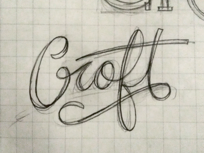 Croft Gallery & Studio WIP croft gallery lettering script sketch studio typography waco