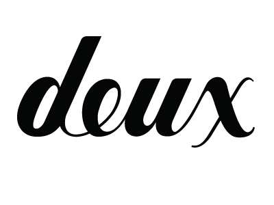 Deux deux lettering script typography
