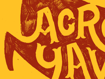 Acre Yawn Detail acre yawn illustration lettering poster typography