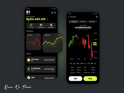 Cryptocurrency Apps graphic design ui