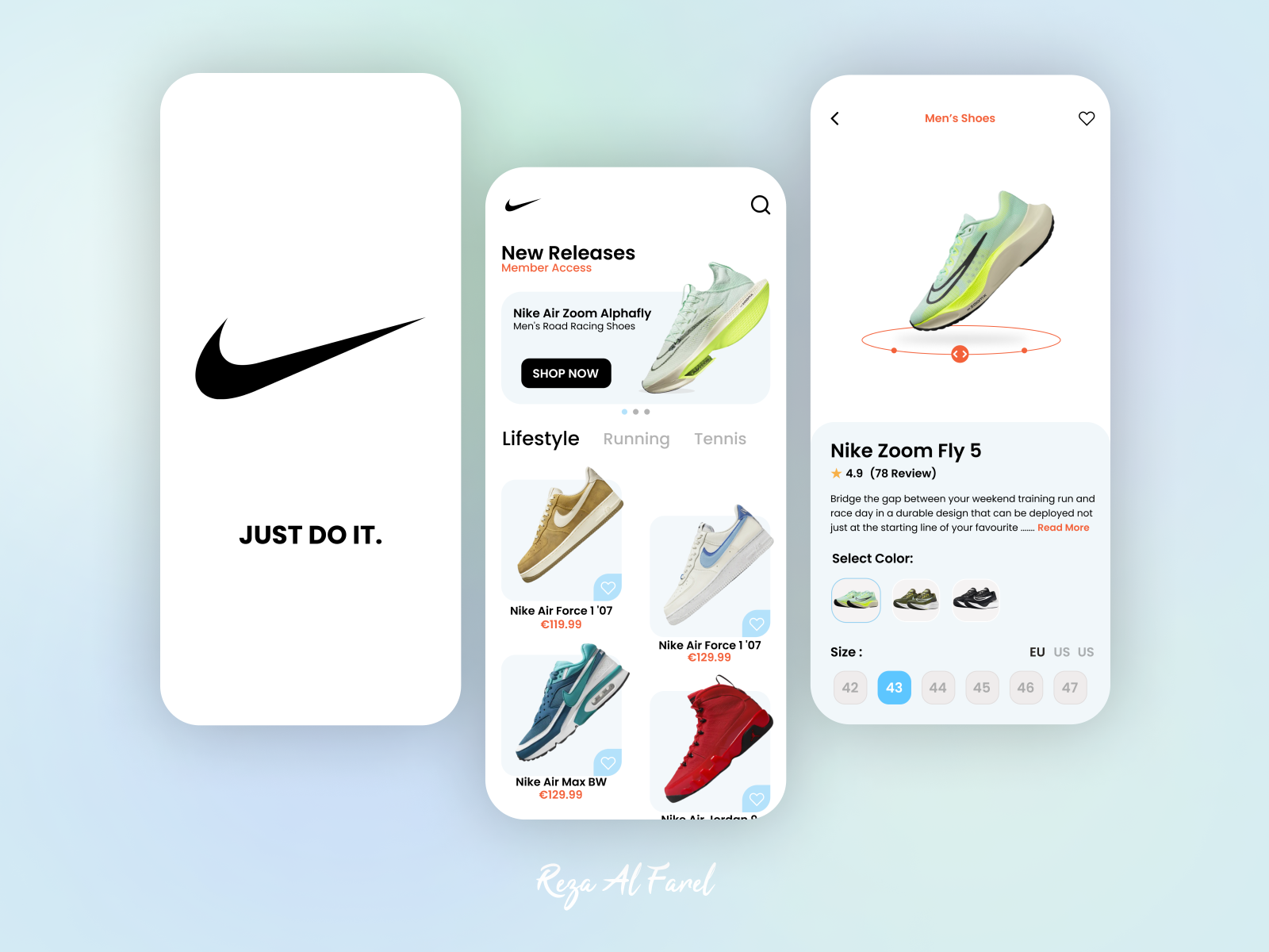 Nike App by Muhamad Reza Al Farel on Dribbble