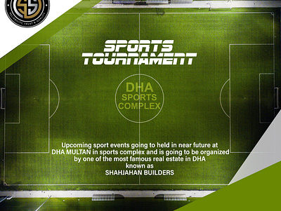 Sports Tournament 2d 3d ad animation branding cover football graphic design green logo motion graphics poster soccer sports ui white