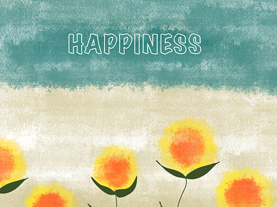 Happiness design graphic design illustration logo procreate procreatebrushes texture ui uxdesign wallpaper