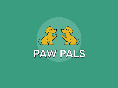 Paw Pals App Logo app branding design dogs graphic design illustration ios logo ui ux vector