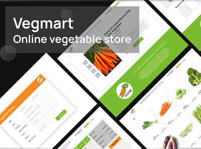 Vegmart - Platform for vegetable buyers and sellers app design e commerce figma mobile online ui ux website website design