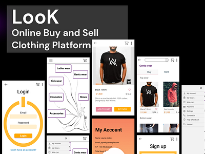 Look - Online clothes store app design ecommerce figma mobi mobile online store ui ux