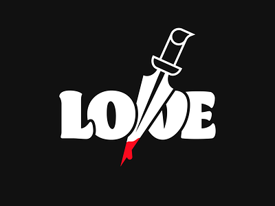 LO/VE design graphic design illustration knife love type valentines