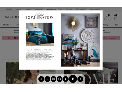 Look book for Kaleidoscope.co.uk css landing page