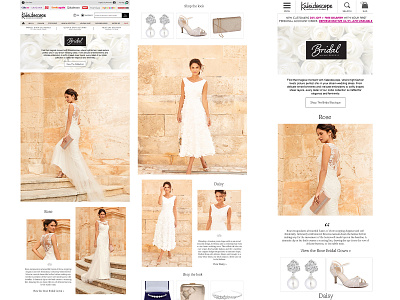 Bridal Boutique Landing Page For Kaleidoscope.co.uk css design html landing page photoshop