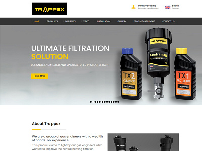 Trappex.co.uk Products Showcase Website branding css design html photoshop website wordpress