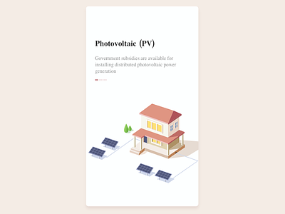 Photovoltaic(PV) app guide illustration photovoltaic ui