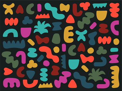Rainbow Shapes 3 bright colorful confetti fun holiday illustration illustrator pattern shapes vector