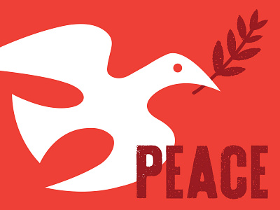 Peace Dove bird bright christmas dove holiday illustrator organic peace typography vector winter