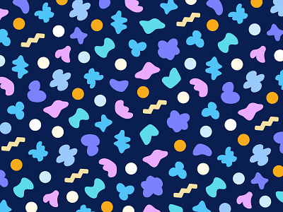 Confetti Pattern colorful confetti fun organic party pattern shapes vector