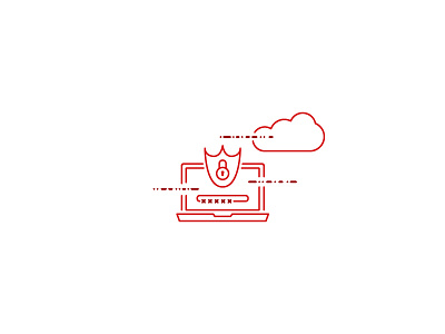 Cyber cyber data icon illustration lock security shield the cloud