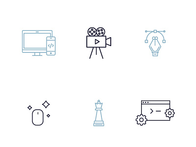 Agency Icons agency animation branding creative icons line strategy video web design