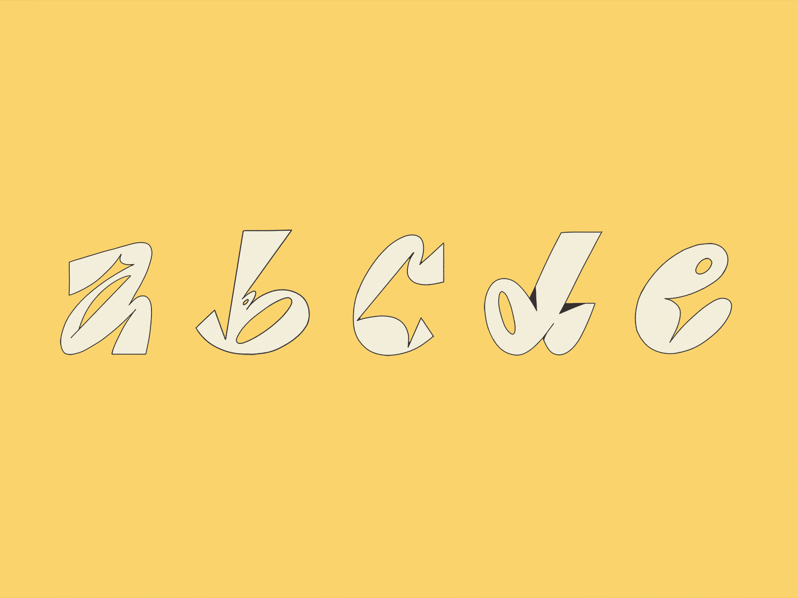 ABCDE 36 days of type animation dribbble graphic design lettering typography