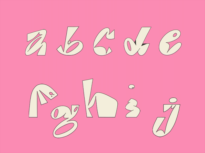 A-J entries 36 days of type animation gif illustration type typeface typogaphy