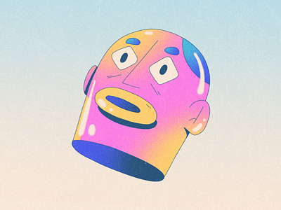 detail mask character dribbble illustration mask